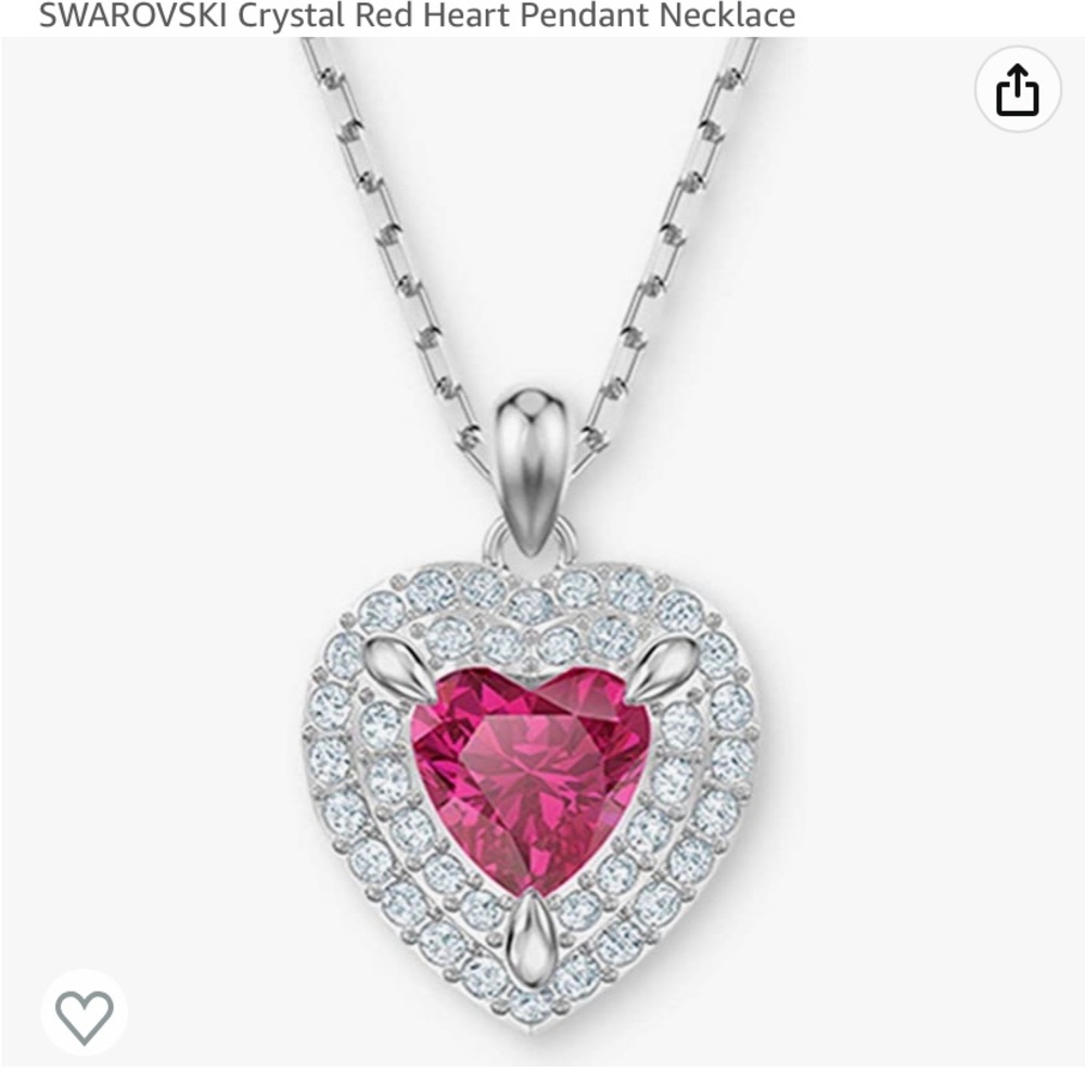 Swarovski Red necklace with crystals.